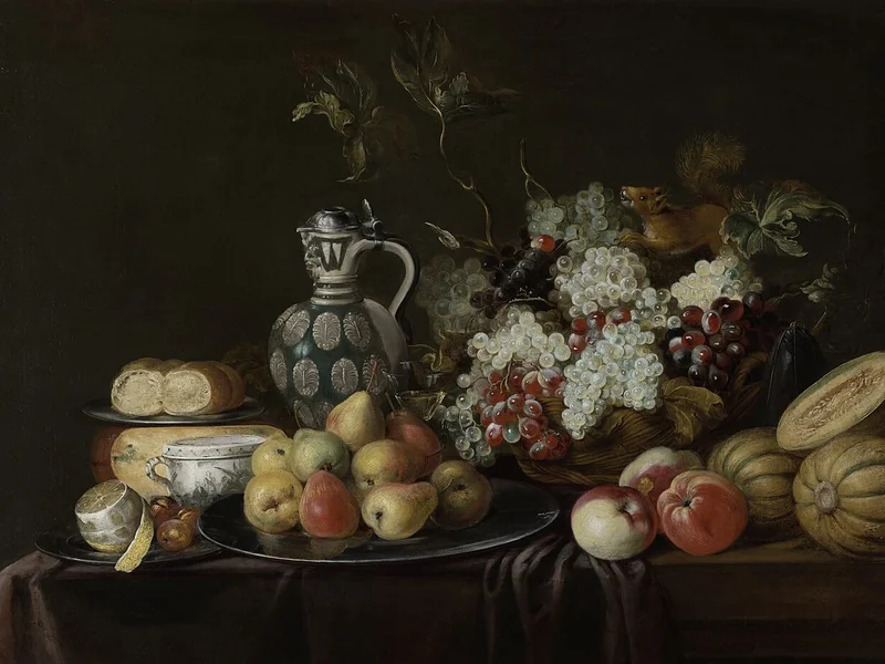 1635-Andreas Stech - Natura morta con uno scoiattolo